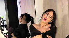 Kattedoll Rides Dildo Mounted Into Mirror