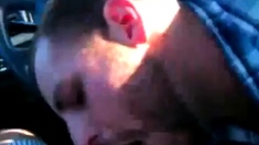 Big Cock Blowjob In A Car On A Rooftop Parking Garage