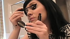 Cute Brunette Is Getting All Dolled Up To Meet The Man She's Gonna Fuck