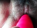 My hairy wife with a vibrator