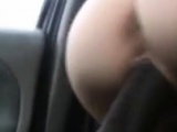 Interracial quickie in the car