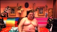 Crazy Grandmother In Webcam