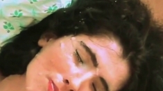 Wife Waits For Husband To Unload Huge Facial