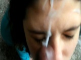 Amateur teen gets a huge facial
