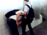 Busy rest room cruising caught spy cam