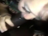 someones asian girl sucking a black guys dick