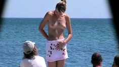 Pussy Play At Nudist Beach voyeur Video