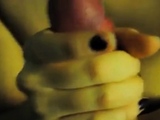 Close up blowjob and a thick cumshot in a thick lips
