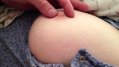Sneaky Peep At Her Big Boob As She Napps.