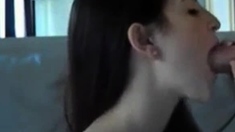 Hot Brunette Fucks Her Boyfriend On Cam And Take A Cumshot