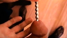 Urethral Sounding by my mistress while standing