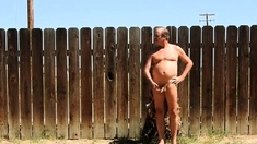 A Daddy Parading Around Naked In His Backyard.